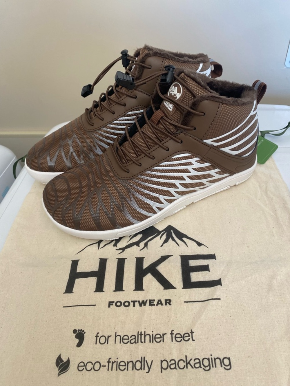 Hike Footwear Lorax Winter Women's Brown Ankle Boots with Faux Fur Trim